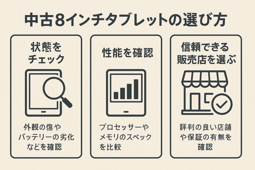 中古8インチタブレットの選び方