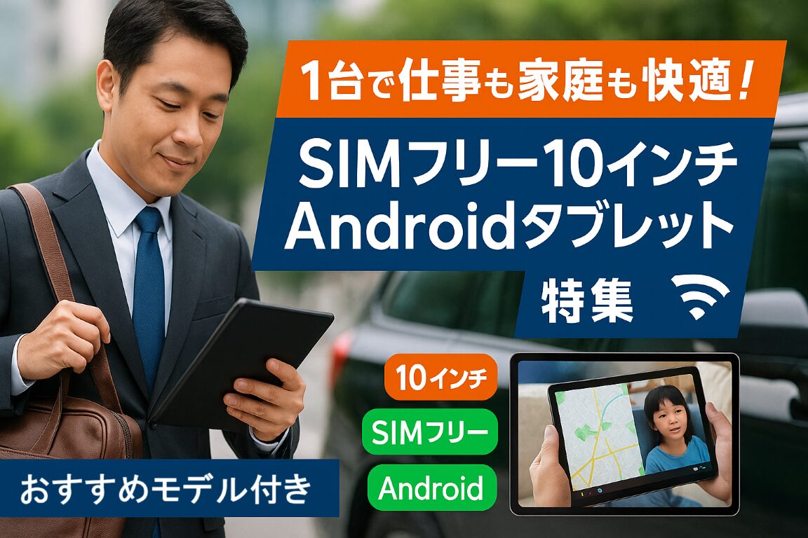 仕事も家庭もこれ1台！営業パパに最適なSIMフリー10インチAndroidタブレットの選び方