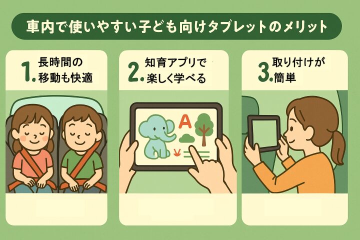 車内で使いやすい子ども向けタブレットのメリット