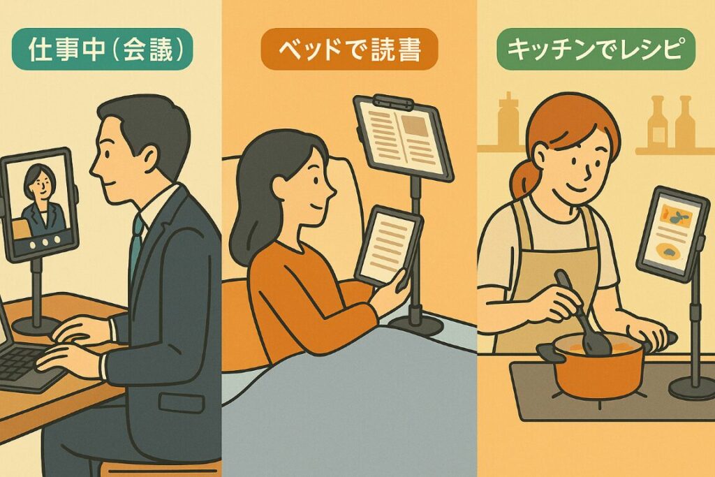 タブレット活用シーン別イラスト