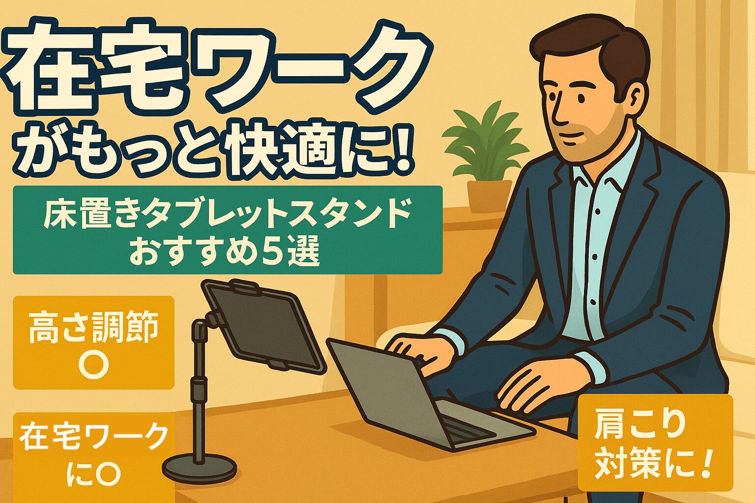 【2025年版】床置きタブレットスタンドおすすめ5選｜腰痛対策・在宅ワークに最適なモデルを厳選！
